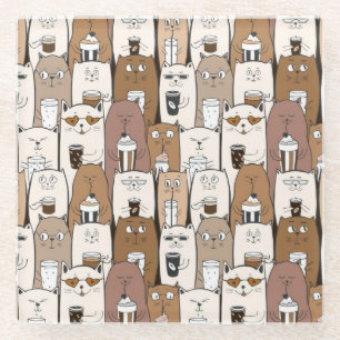 Posavasos De Vidrio Gatos cortos