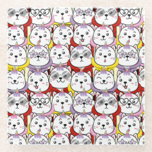 Posavasos De Vidrio Gatos cortos