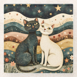 Posavasos De Vidrio Gatos Serenos