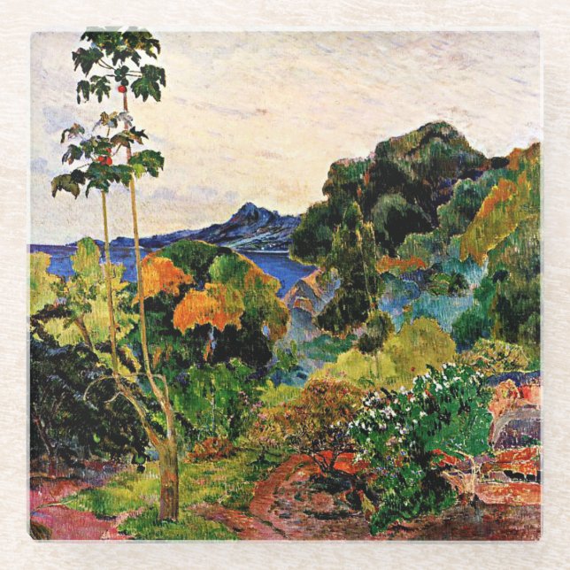 Posavasos De Vidrio Gauguin - Poster de Vegetación Tropical (Anverso)