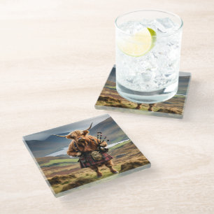 Posavasos De Vidrio Gayudo de Highland escocés