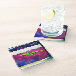 Posavasos De Vidrio Gecko del Día del Polvo Oro