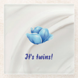 Posavasos De Vidrio Gemelos en flor