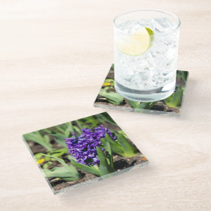 Posavasos De Vidrio Geocinth azul en primavera