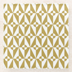 Posavasos De Vidrio Geométrico abstracto: Patrón de infiltración sin f