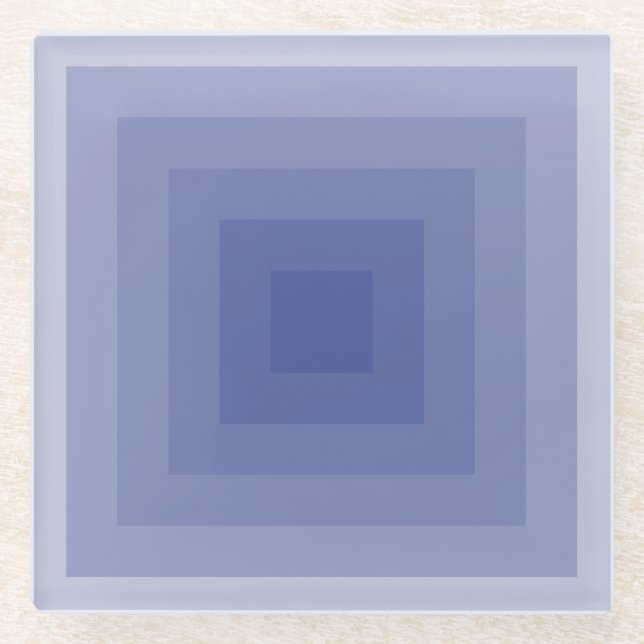Posavasos De Vidrio Geométrico de Blueish Purple Square (Anverso)