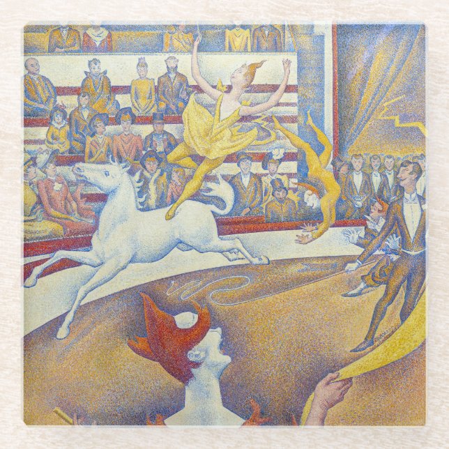 Posavasos De Vidrio Georges Seurat - El circo (Anverso)