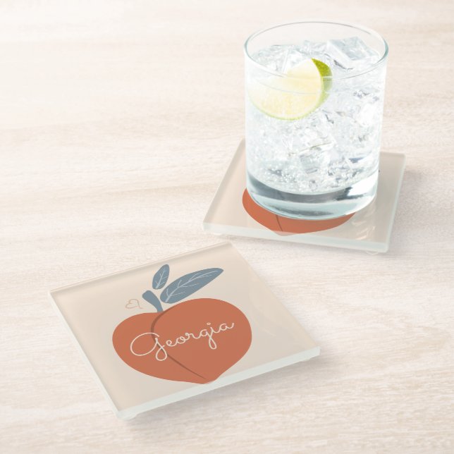 Posavasos De Vidrio Georgia Peach (Angular)