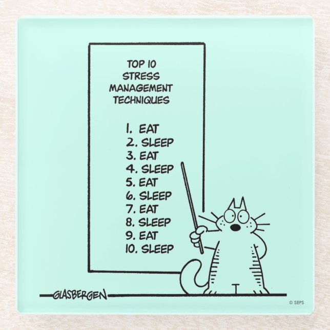 Posavasos De Vidrio Gestión de tiempo (Anverso)