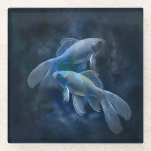 Posavasos De Vidrio Ghostly Goldfish