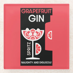 Posavasos De Vidrio Gin rosa