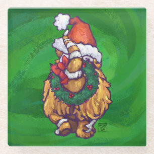 Posavasos De Vidrio Ginger Cat Navidades En Verde