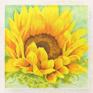 Posavasos De Vidrio Girasol