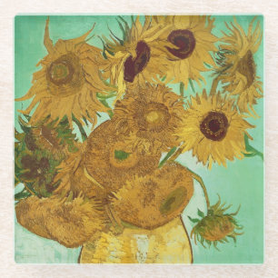 Posavasos De Vidrio Girasoles de Vincent van Gogh el  , 1888