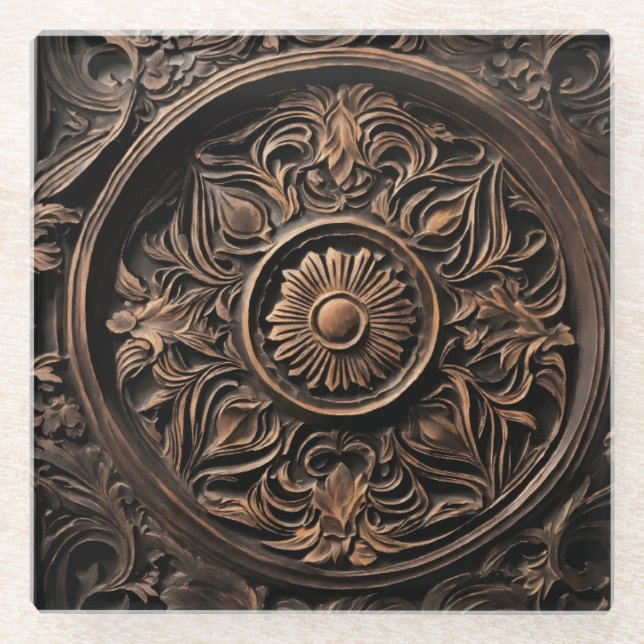 Posavasos De Vidrio Glass Coaster (Anverso)