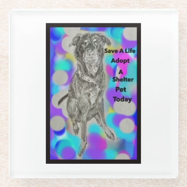 Posavasos De Vidrio Glass Coaster (Anverso)