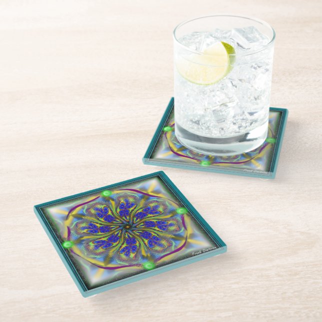 Posavasos De Vidrio Glass Coaster (Angular)