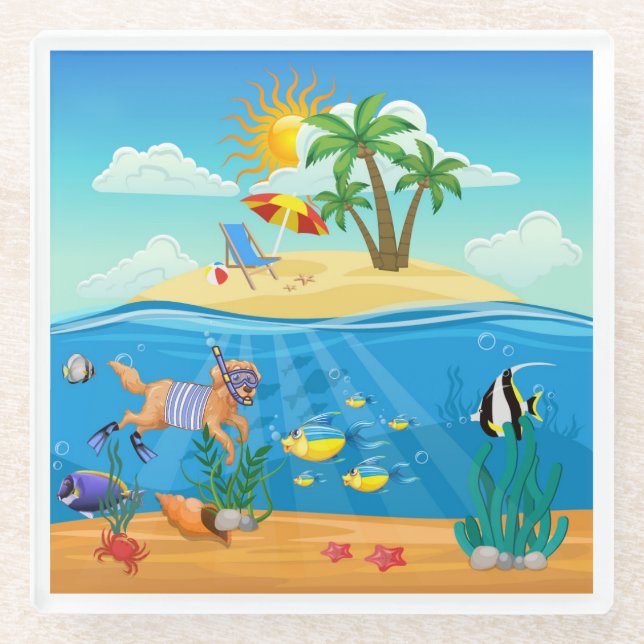 Posavasos De Vidrio Glass Coaster (Anverso)