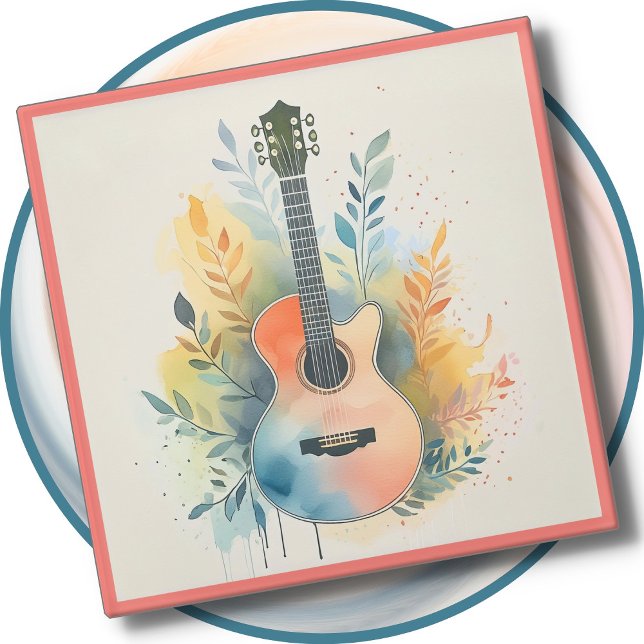 Posavasos De Vidrio Glass COASTER - Acoustic Guitar on a Coaster (Subido por el creador)