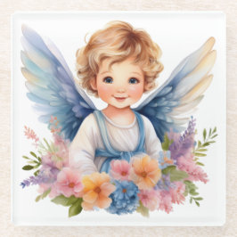 Posavasos De Vidrio Glass Coaster Baby Angel