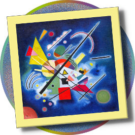 Posavasos De Vidrio Glass COASTER - "Blue Painting" (1924) - Kandinsky