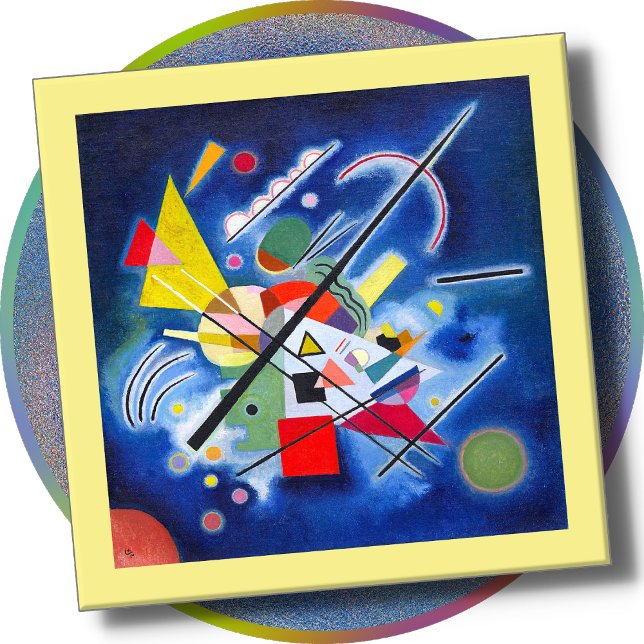 Posavasos De Vidrio Glass COASTER - "Blue Painting" (1924) - Kandinsky (Subido por el creador)