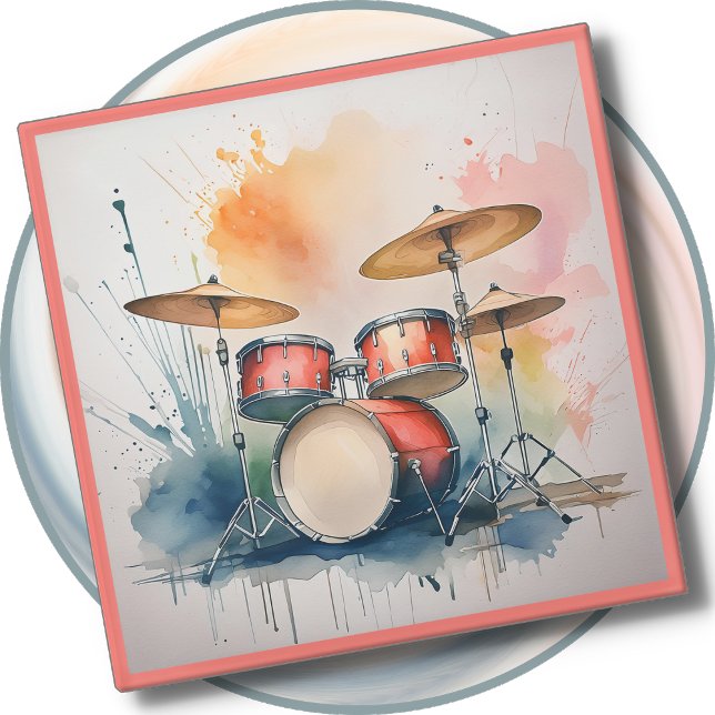 Posavasos De Vidrio Glass COASTER - Drums on a Coaster (Subido por el creador)