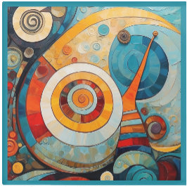 Posavasos De Vidrio Glass COASTER - Swirls, Twirls, and Circles