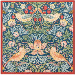 Posavasos De Vidrio Glass COASTER - Wm. Morris Strawberry Thief Design