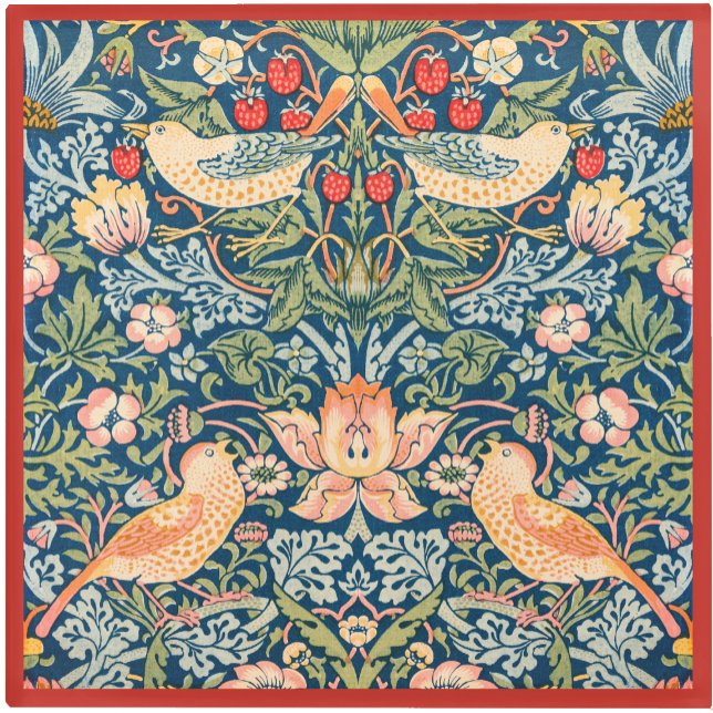 Posavasos De Vidrio Glass COASTER - Wm. Morris Strawberry Thief Design (Subido por el creador)