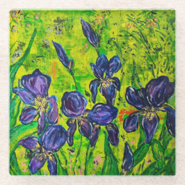 Posavasos De Vidrio Glass Iris Coaster
