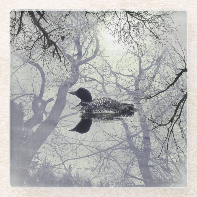 Posavasos De Vidrio Globo blanco y negro en una montaña rusa de crista (Anverso)