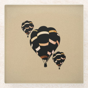 Posavasos De Vidrio Globos aerostáticos rústicos