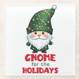 Posavasos De Vidrio Gnome Para Los Navidades Funny Y Adorable De Las V