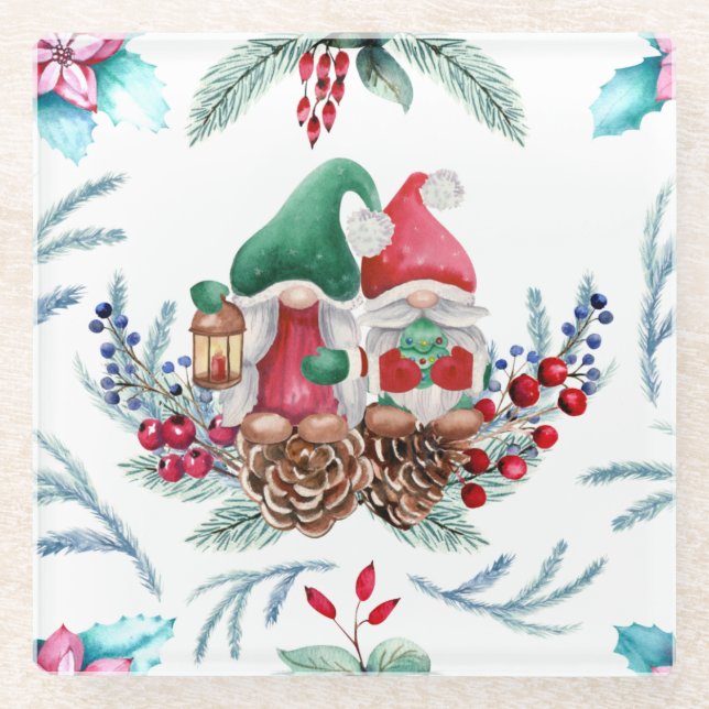 Posavasos De Vidrio Gnomes Adorables (Anverso)