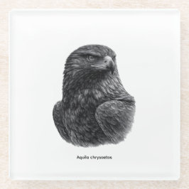 Posavasos De Vidrio Golden Eagle Black & White