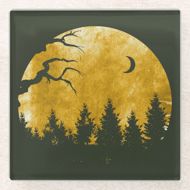 Posavasos De Vidrio Golden Woods (Anverso)