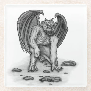 Posavasos De Vidrio Golem Gargoyle