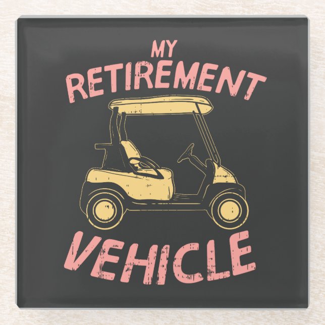 Posavasos De Vidrio Golf - Mi vehículo de retiro (Anverso)
