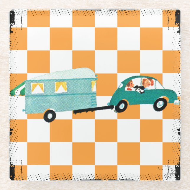 Posavasos De Vidrio Golpe del camino abierto 1 (Anverso)