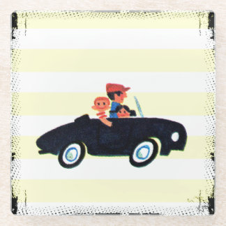 Posavasos De Vidrio Golpe del camino abierto 3