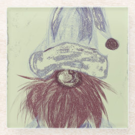 Posavasos De Vidrio Goma de pelo rojo curtido