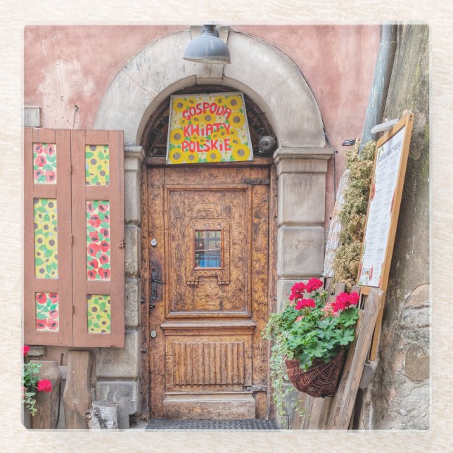 Posavasos De Vidrio Gospoda Kwiaty Polskie - Warsaw Door (Anverso)