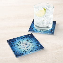 Posavasos De Vidrio gotas de agua