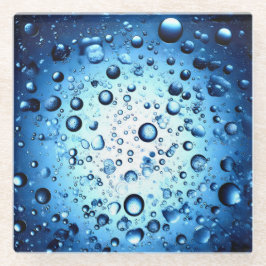 Posavasos De Vidrio gotas de agua
