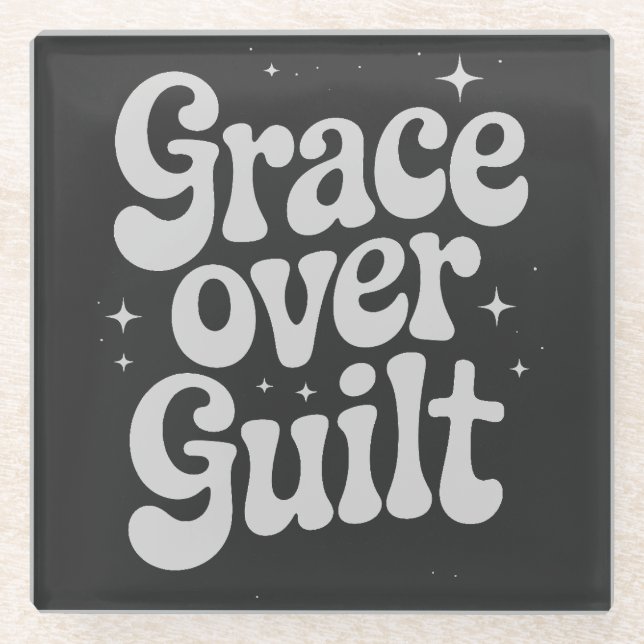 Posavasos De Vidrio Grace Over Guilt (Anverso)
