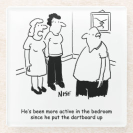 Posavasos De Vidrio Gracioso Dart Player Gift. Divertido