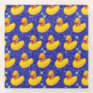 Posavasos De Vidrio Gracioso Ducks Amarillo Duckie Farm Animal Lover