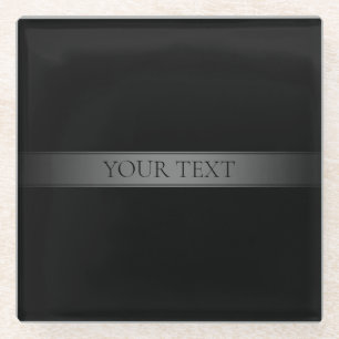 Posavasos De Vidrio Gradiente de franja elegante simple editable en co