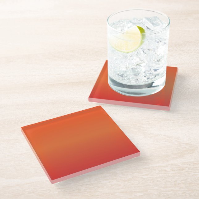 Posavasos De Vidrio Gradiente de puesta de sol (Angular)